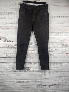 Express Jeans Women's Size 6R Black High Rise Skinny Glitter Stretch Denim Pants